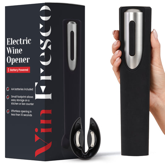 Battery Powered Electric Wine Bottle Opener With Foil Cutter