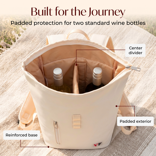 Two Bottle Rolltop Wine Backpack