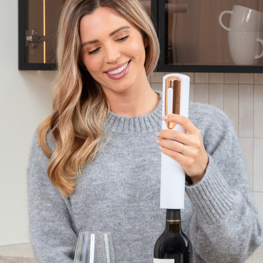 Rechargeable Electric Wine Bottle Opener with Charging Base & Foil Cutter