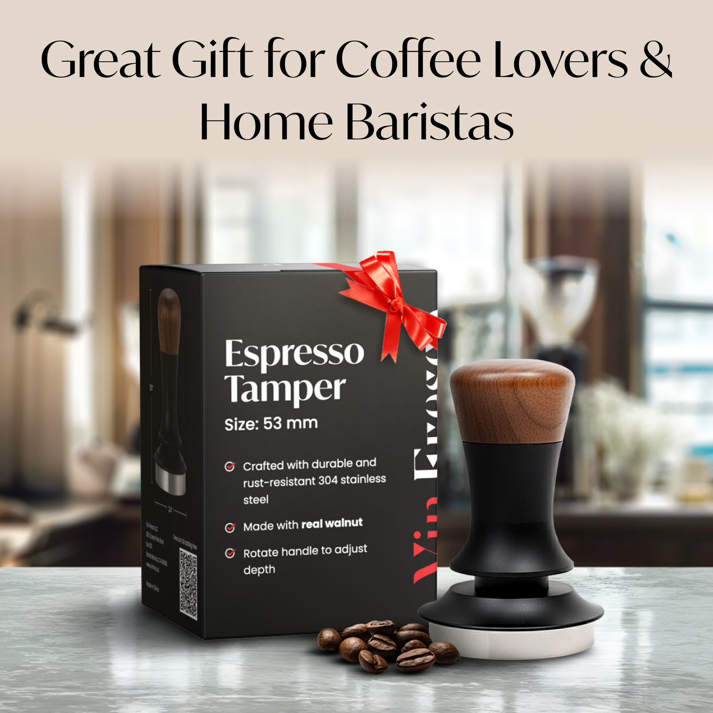 Spring-Loaded Espresso Tamper (54mm)