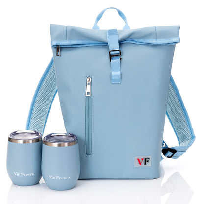 Two Bottle Rolltop Wine Backpack