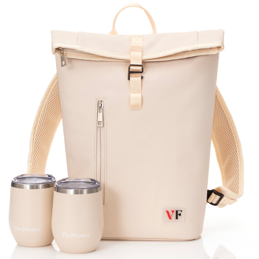 Two Bottle Rolltop Wine Backpack