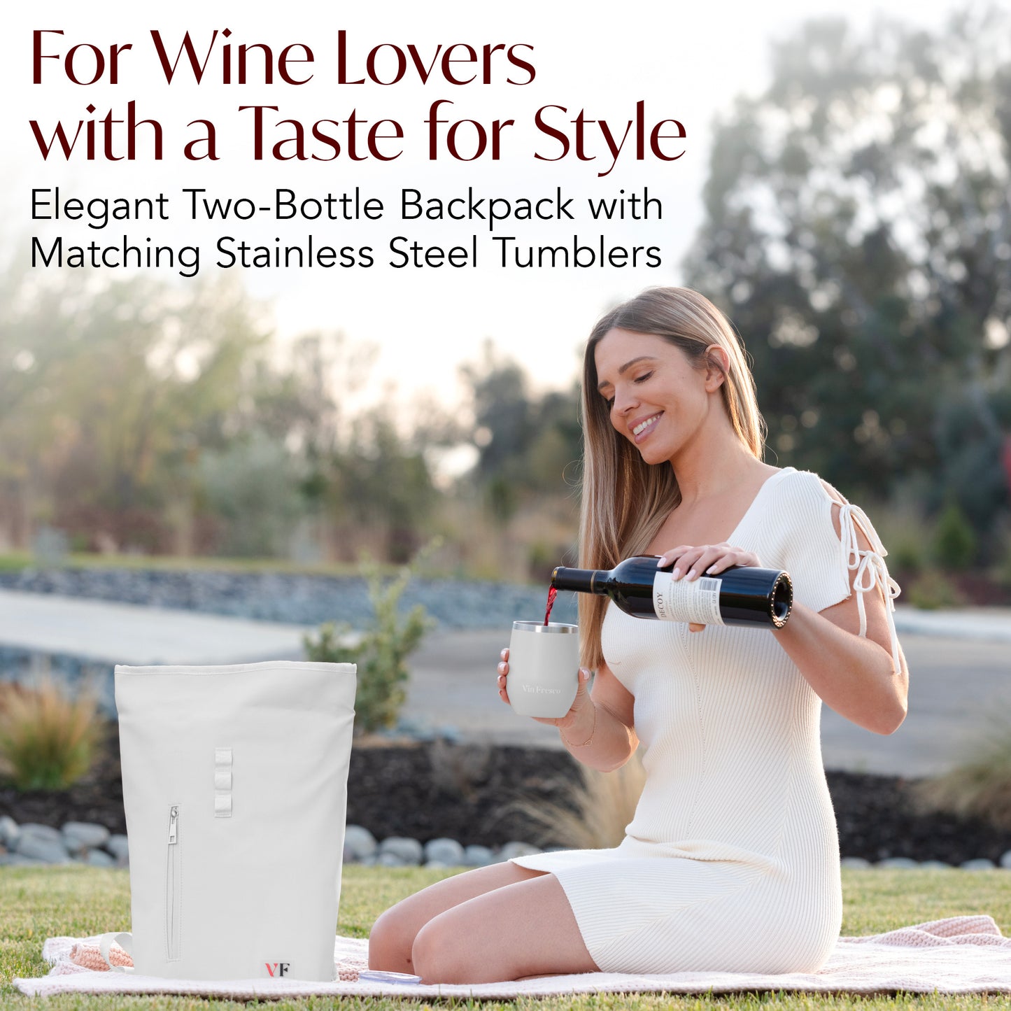Two Bottle Rolltop Wine Backpack