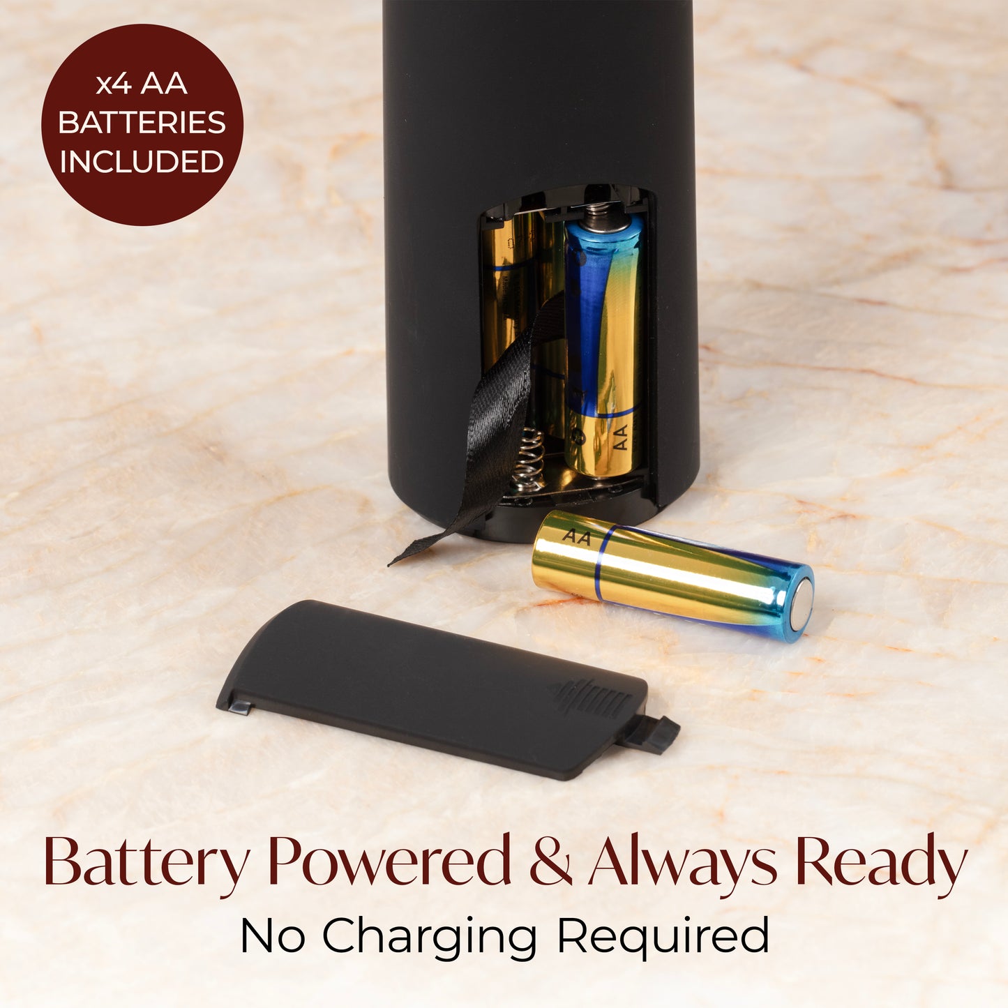 Battery Powered Electric Wine Bottle Opener With Foil Cutter